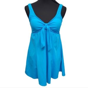 Croft and Barrow Swim Dress Blue Tie Size 14